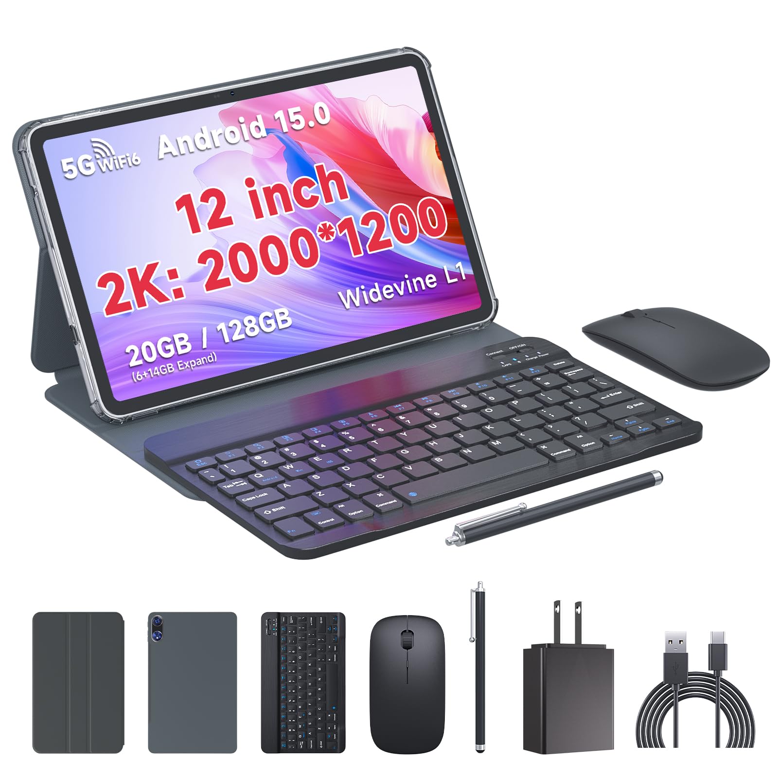 Foto 2 pulgar | Kit De Tableta Peicheng T30 Max Android 15.0 12 Pulgadas 20 Gb Ram 128 Gb - Venta Internacional.