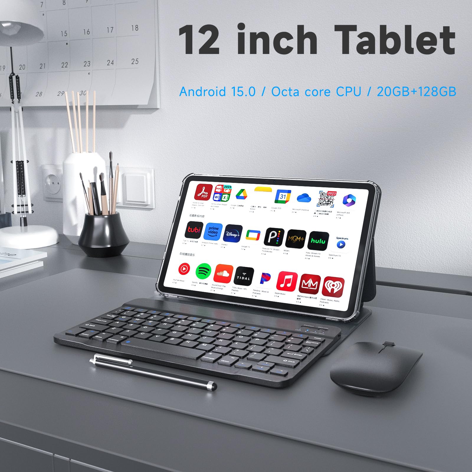 Foto 3 pulgar | Kit De Tableta Peicheng T30 Max Android 15.0 12 Pulgadas 20 Gb Ram 128 Gb - Venta Internacional.