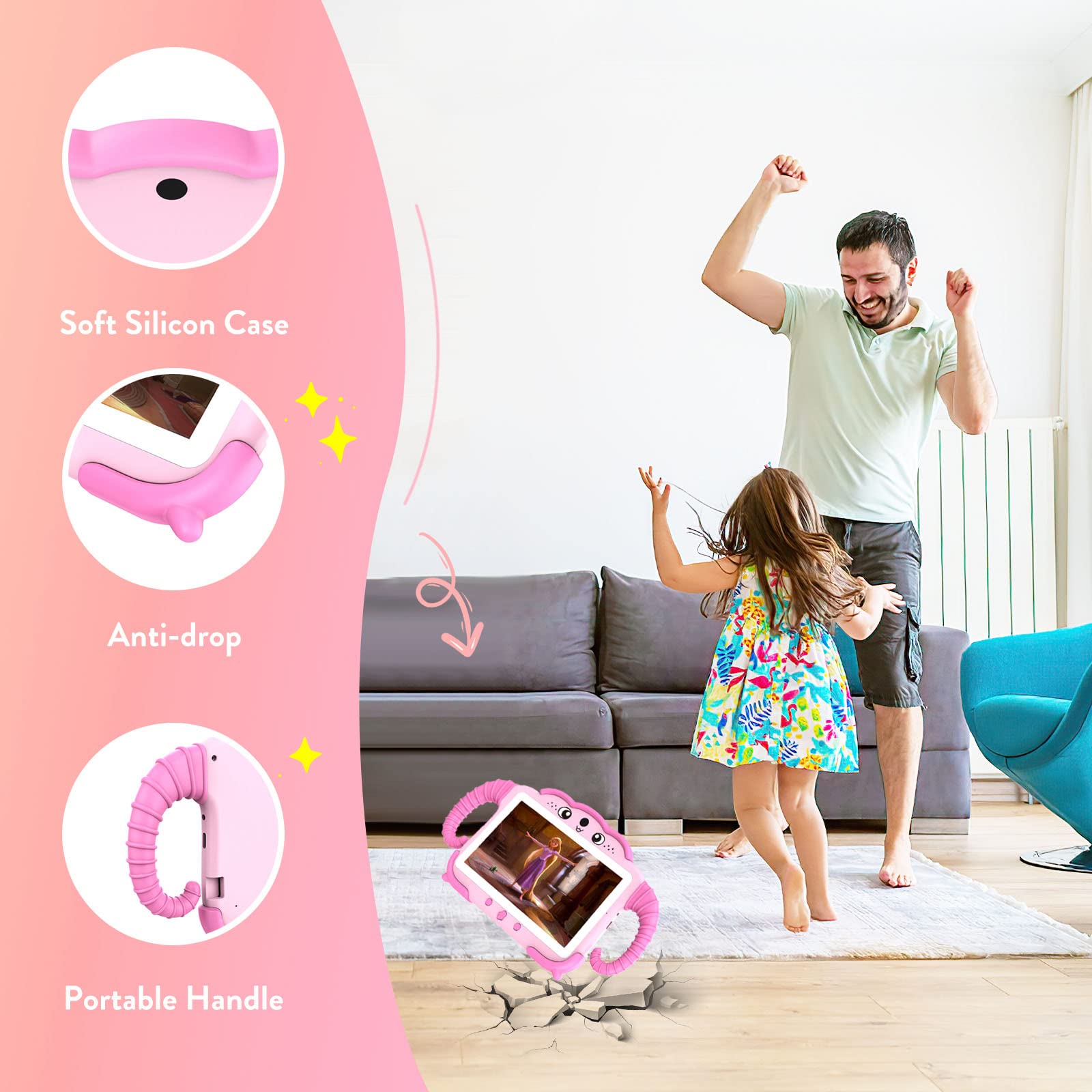 Foto 5 pulgar | Tableta Infantil Yosatoo Zids701 De 7 Pulgadas Con Doble Cámara Wifi Y Funda - Venta Internacional.