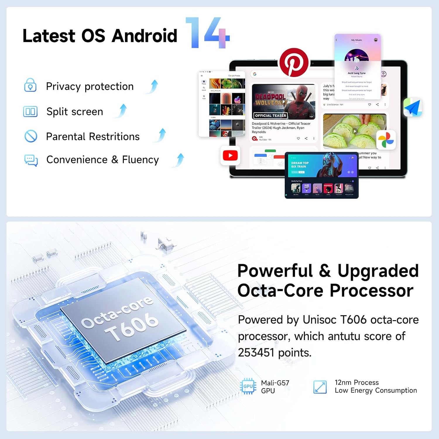 Foto 5 pulgar | Tablet Fossibot Tab 12 De 18 Gb+256 Gb  10 95 Pulgadas  Android 14  7000 Mah - Venta Internacional.
