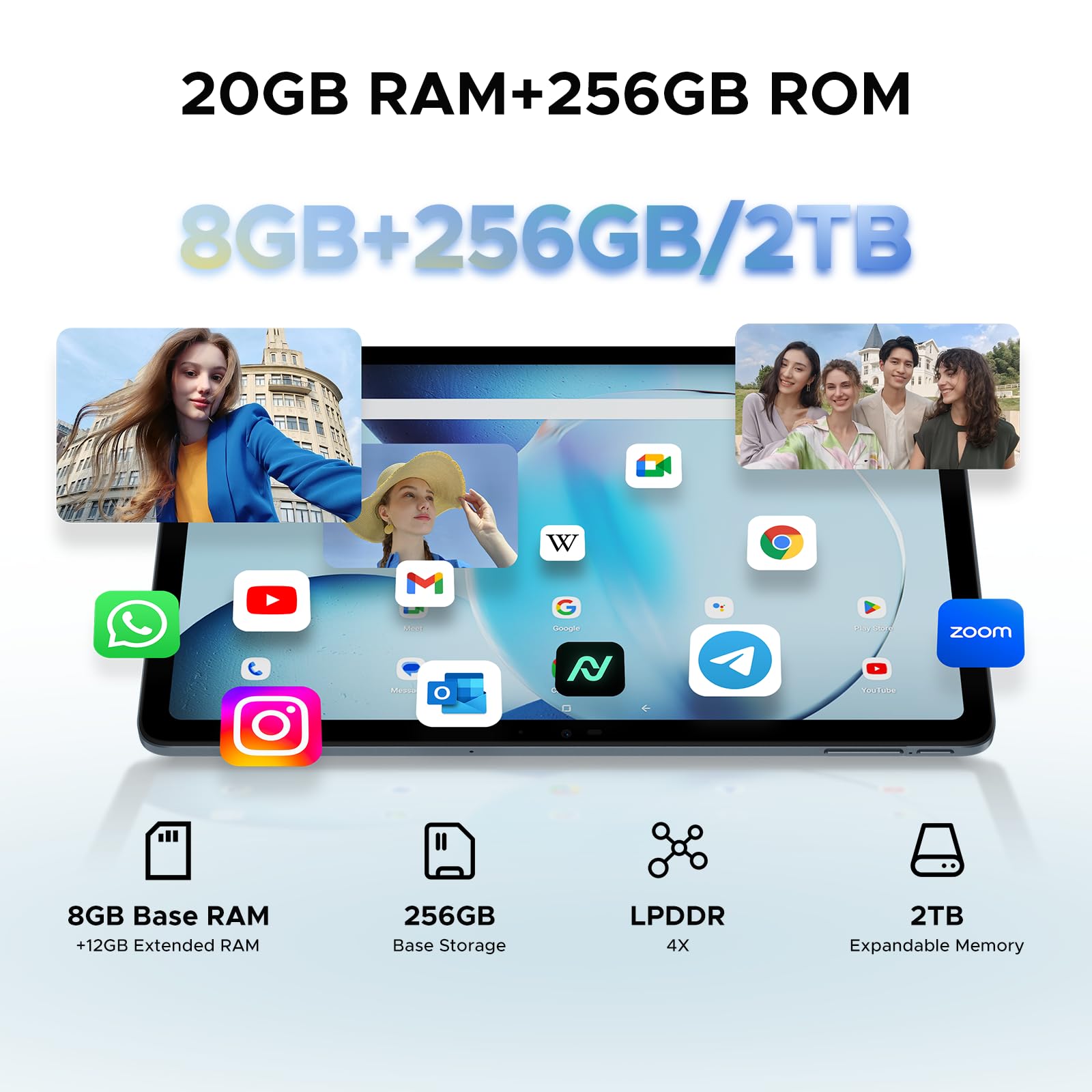 Foto 6 pulgar | Tablet Doogee T36 (2025) Android 15 12 Pulgadas 20 Gb+256 Gb/2 Tb Azul - Venta Internacional.