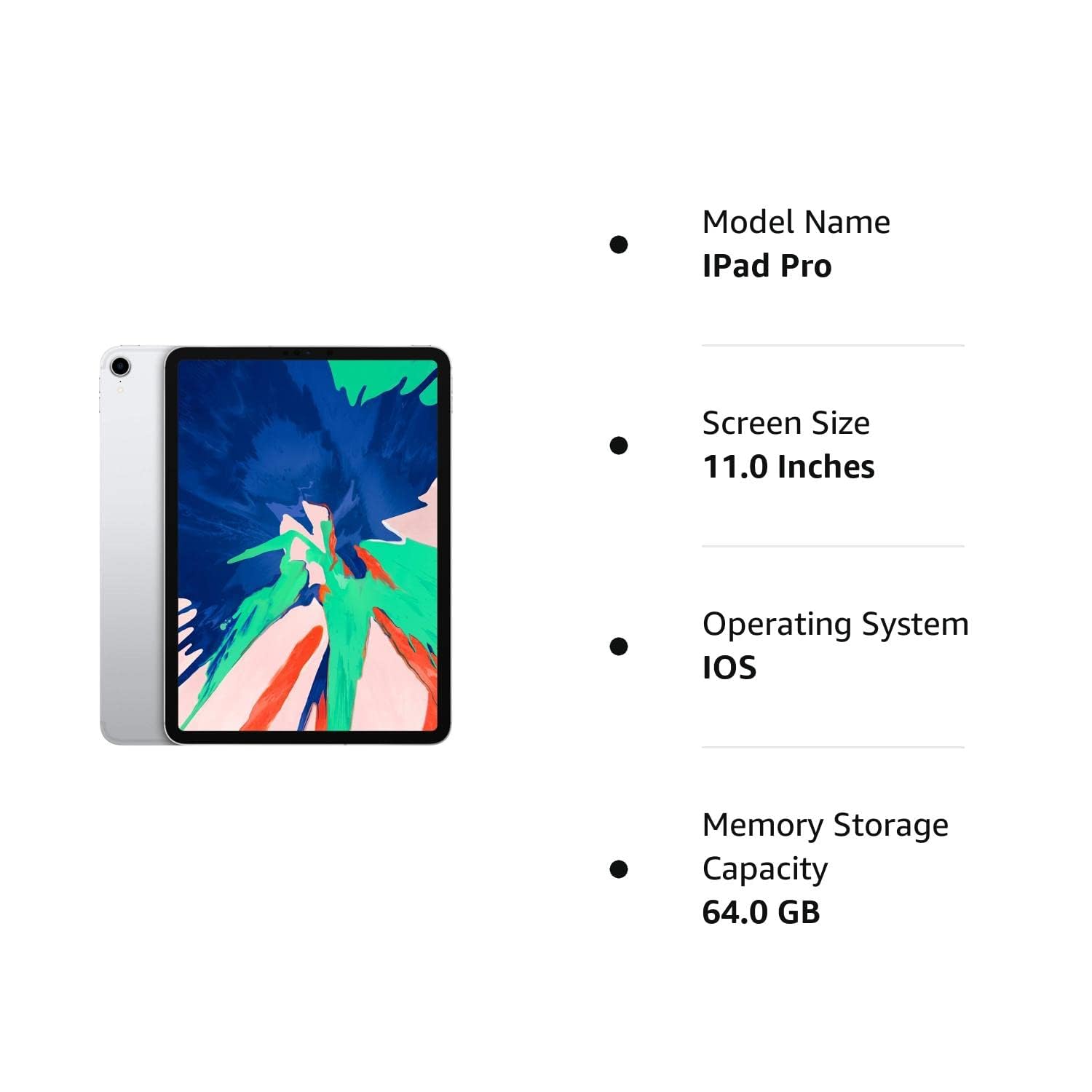 Foto 8 pulgar | Reacondicionado Tablet Apple Ipad Pro 2018 De 11 Pulgadas Y 64 Gb Plateada (renovada) - Venta Internacional.