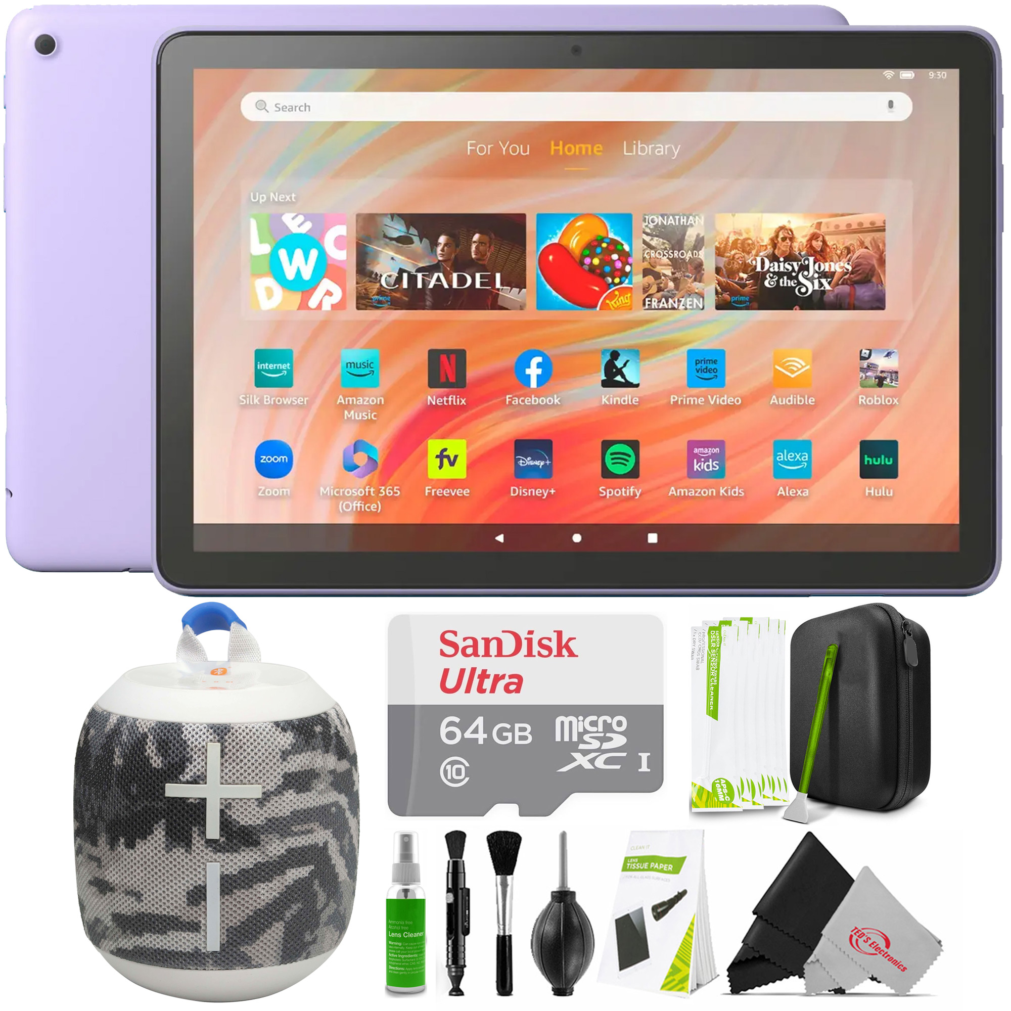 Foto 2 pulgar | Tablet Amazon Fire Hd 10 10.1 32 Gb Lila + Altavoz + 64 Gb - Venta Internacional.