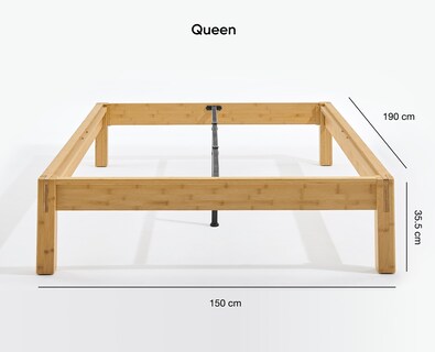 Foto 5 | Base para Cama Luuna Queen Size Madera de Bambú Resistente Armado Fácil sin Herramientas