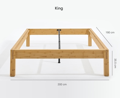Foto 5 | Base para Cama Luuna King Size Madera de Bambú Resistente Armado Fácil sin Herramientas