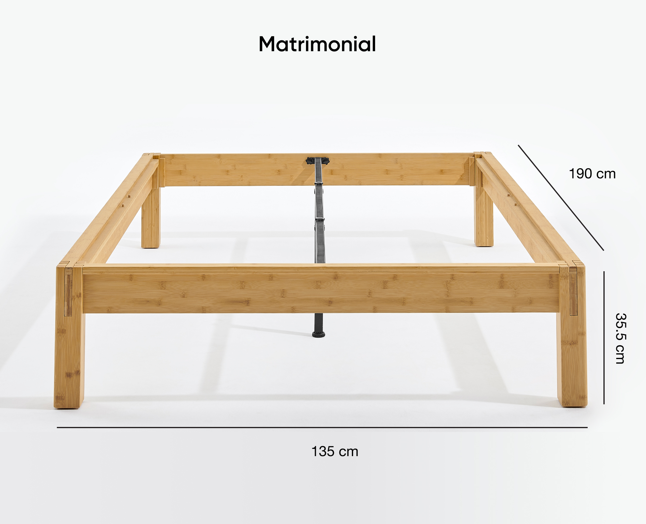 Foto 5 | Base para Cama Luuna  Matrimonial Madera e Bambú