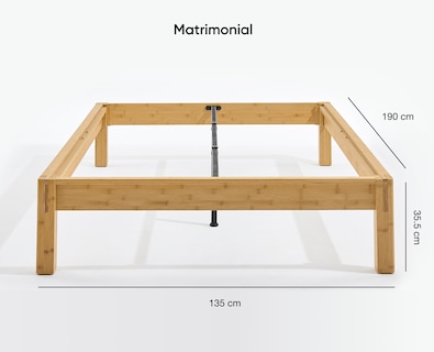 Foto 5 | Base para Cama Luuna Matrimonial Madera e Bambú