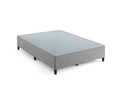 Foto 1 | Base de Cama de Metal Nooz Gris Individual Tipo Box con Funda