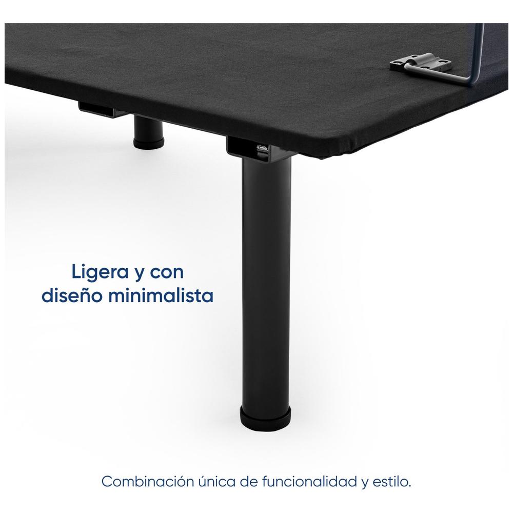 Foto 5 pulgar | Base Eléctrica Para Cama, Luuna Rise Lite, Base De Cama Queen Size, 1 Altura Con Control Alámbrico, Color Negro