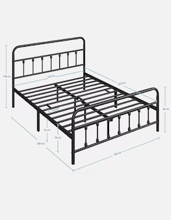 Foto 4 | Base De Cama Acero Reforzada Queen Size Diseño Elegante