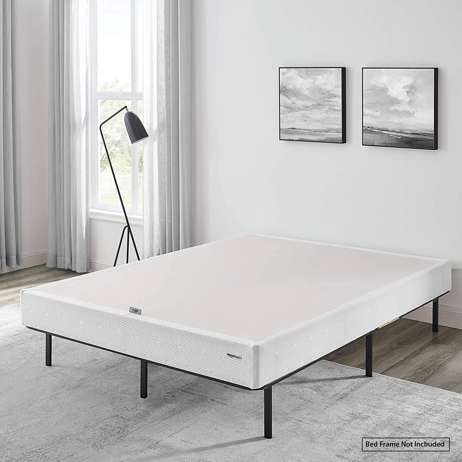 Base De Cama Amazon Basics Smart Box Spring De 5 Pulgadas, Color Blanco Completo - Venta Internacional.