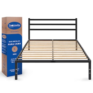 Foto 1 | Magma Life Base De Cama King Size Con Cabecera De Metal Resistente, Plataforma Con Espacio De Almacenamiento, F