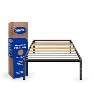 Foto 1 | Magma Life Base De Cama Individual De Metal Resistente, Plataforma Con Espacio De Almacenamiento, Fácil Armado