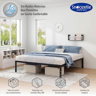 Foto 2 | Magma Life Base De Cama King Size De Metal Resistente, Plataforma Con Espacio De Almacenamiento, Fácil Armado