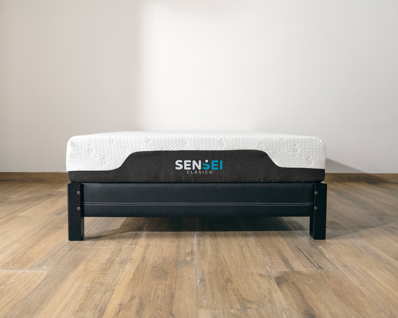 Foto 4 | Base de Cama Matrimonial Sensei Armable de Madera Vinipiel