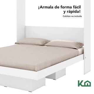 Foto 8 | Base Abatible de Cama KingsHouse KINGDOUBLE3 color Blanco Matrimonial