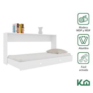 Foto 2 | Base Abatible de Cama KingsHouse KINGSINGLE3 Blanco Individual