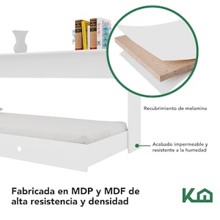 Foto 4 | Base Abatible de Cama KingsHouse KINGSINGLE3 Blanco Individual