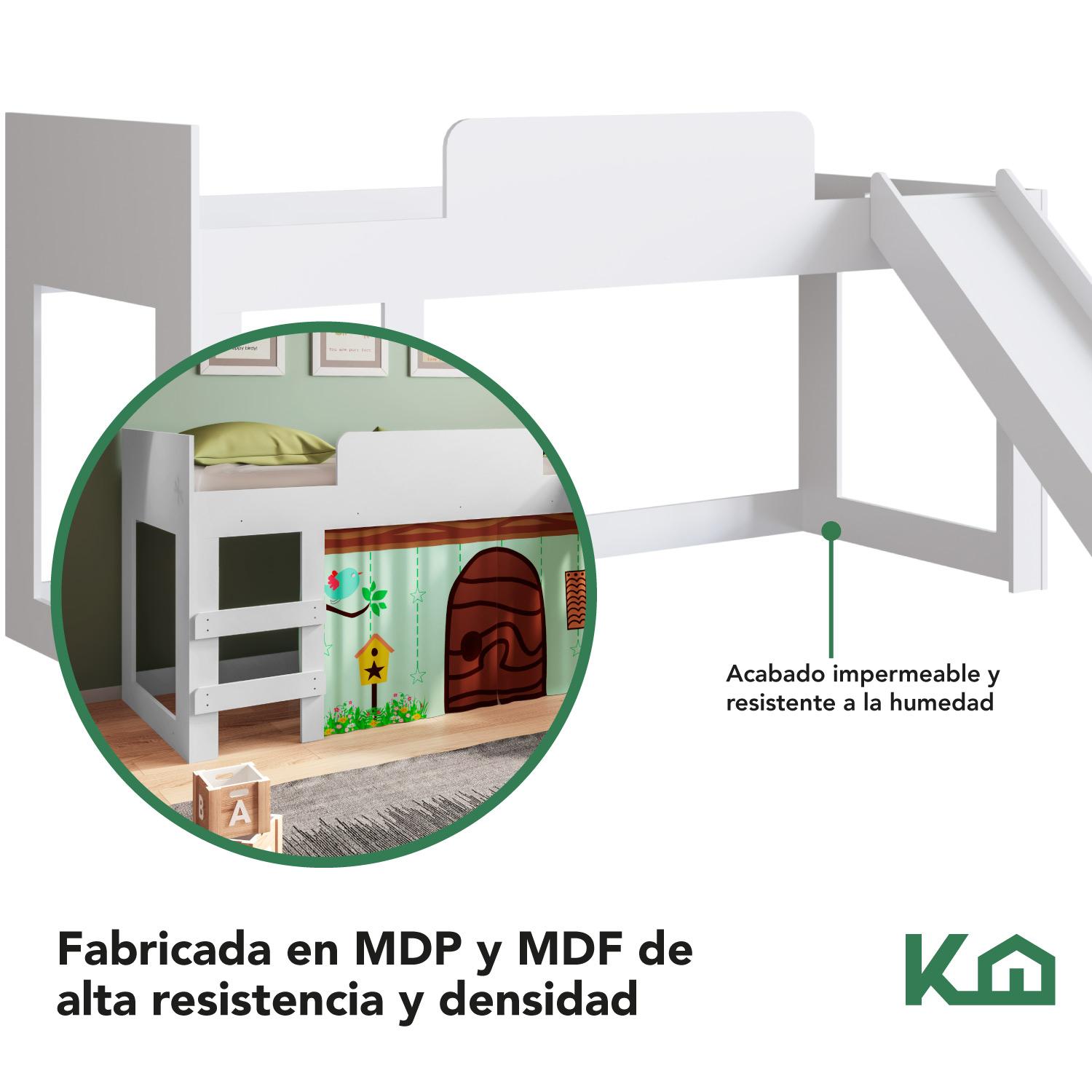 Foto 5 pulgar | Base de Cama Kingshouse KINGSINGLE6 Blanco Individual con Resbaladilla