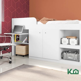 Foto 8 | Base de Cama Kingshouse Kingsingles Individual color Blanco