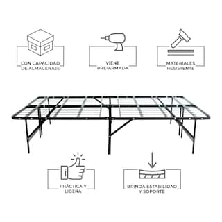 Foto 3 | Cama Plegable Individual Atlas