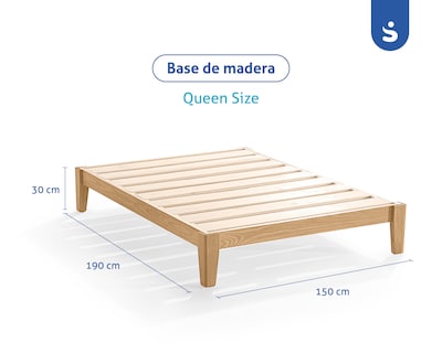 Foto 5 | Base de Cama Queen Size Sensei de Madera Nigra