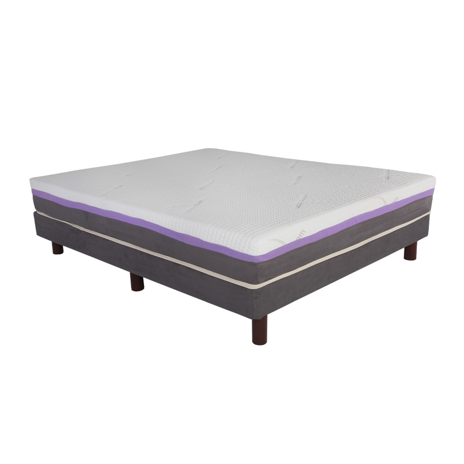 Colchón Good Queen Size De Memory Foam 6 Cm De Memory Foam Firmeza Media Confort  Y Soporte Máximo Blanco Queen Size