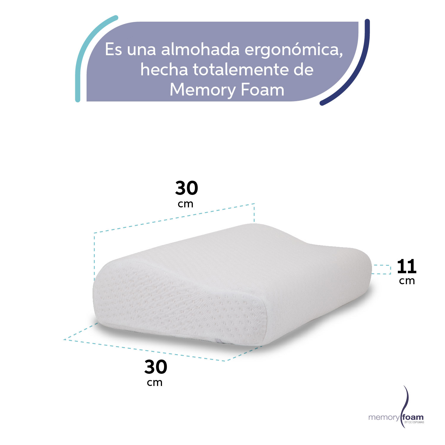 Foto 6 pulgar | Almohada Curva De Viaje De Memory Foam Almohada Para Viajar Almohada De Memory Foam Para Viajes Individual Color Blanco