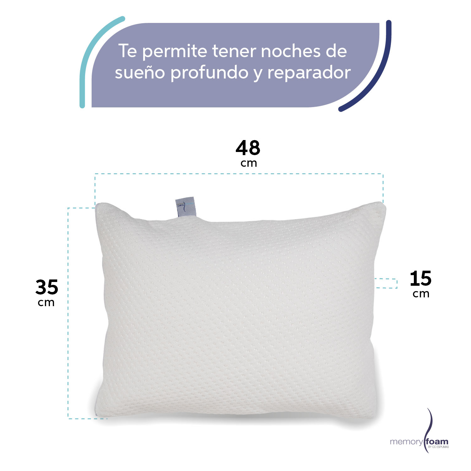 Foto 6 pulgar | Almohada Makura De Memory Foam Almohada Súper Suave De Memory Foam Individual Color Blanco