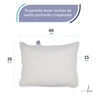 Foto 5 | Almohada Makura De Memory Foam Almohada Súper Suave De Memory Foam Individual Color Blanco