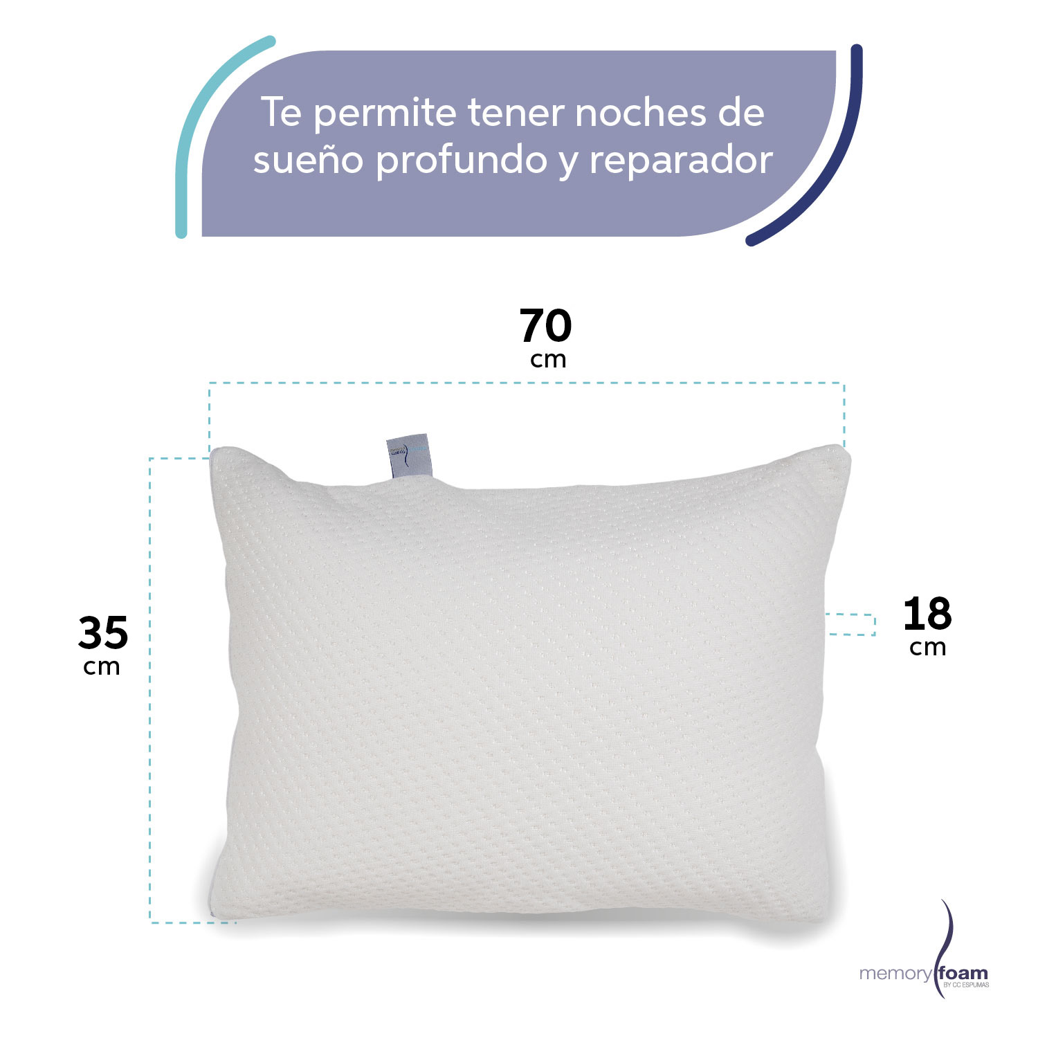 Foto 6 pulgar | Two Pack Almohadas Makura King Size Paquete De Dos Almohadas Súper Suaves De Memory Foam Individuales Color Blanco