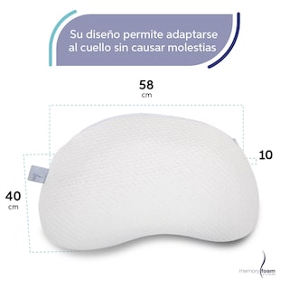 Foto 5 | Almohada Luna Kids Almohada De Memory Foam Para Niños Ligera Y Suave Individual Color Blanco 58 X 40 X 10 Cm