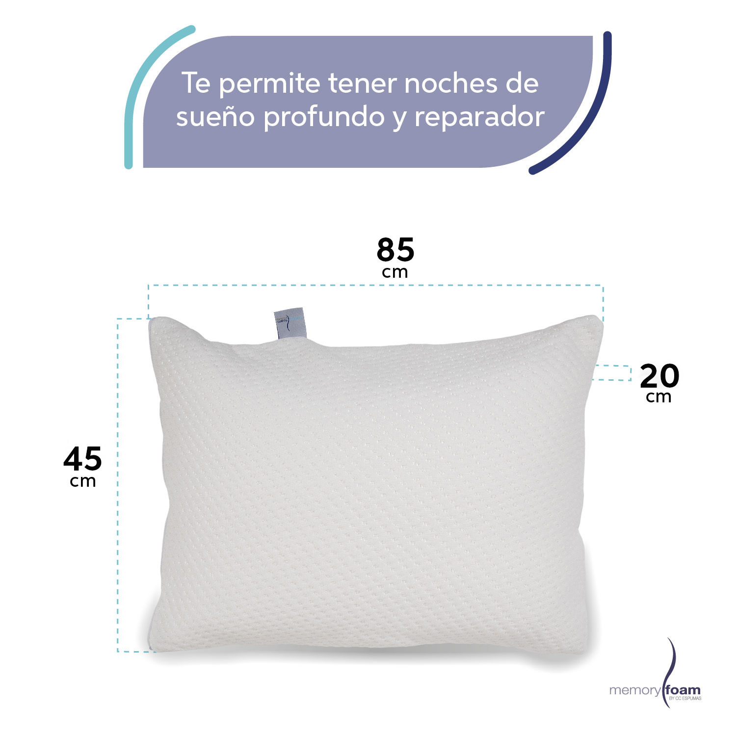 Foto 6 pulgar | Almohada Cloud De Memory Foam Para Las Presonas Que Cambian De Posición Toda La Noche Almohada Suave Como De Pluma