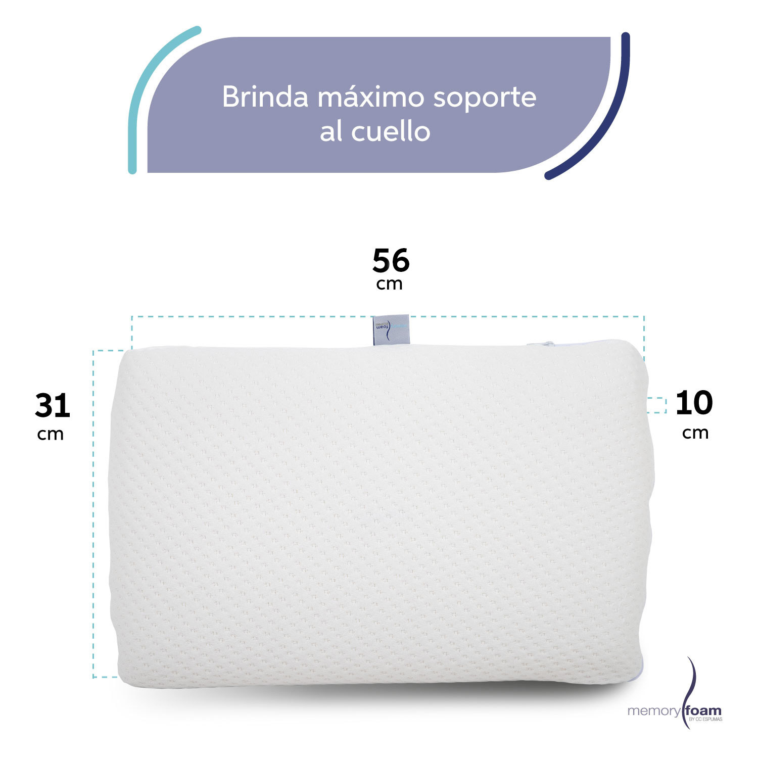 Foto 5 | Almohada Clásica De Memory Foam Almohada De Memory Foam Ideal Para Dormir En Cualquier Posición Se Amolda A Tu C