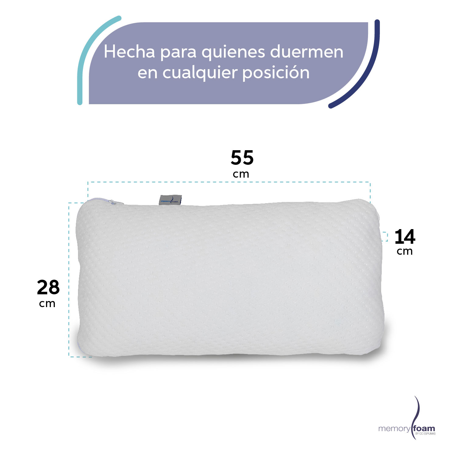 Foto 6 pulgar | Almohada Comfy De Memory Foam Extra Suave Y Cómoda Se Adapta A Tu Cuerpo En Cualquier Postura  Individual Color Blanco