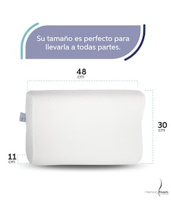 Foto 5 | Almohada Súper Suave De Memory Foam Ergonómica Individual Color Blanco