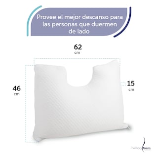 Foto 5 | Almohada Constelación De Memory Foam Para Domir De Lado O Boca Arriba Firmeza Media Individual Color Blanco