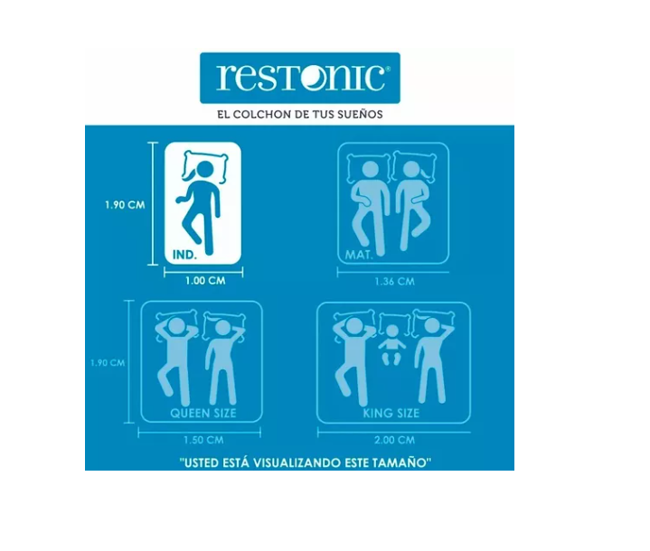 Foto 7 pulgar | Colchon Individual Restonic Ran Ortopedico + Base Box