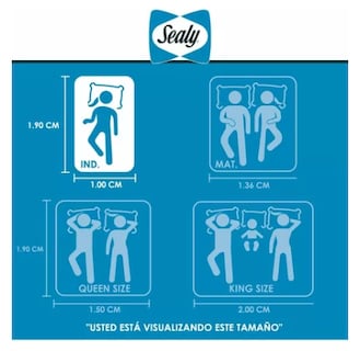 Foto 6 | Colchon Sealy Individual Posturepedic + Box Oxford