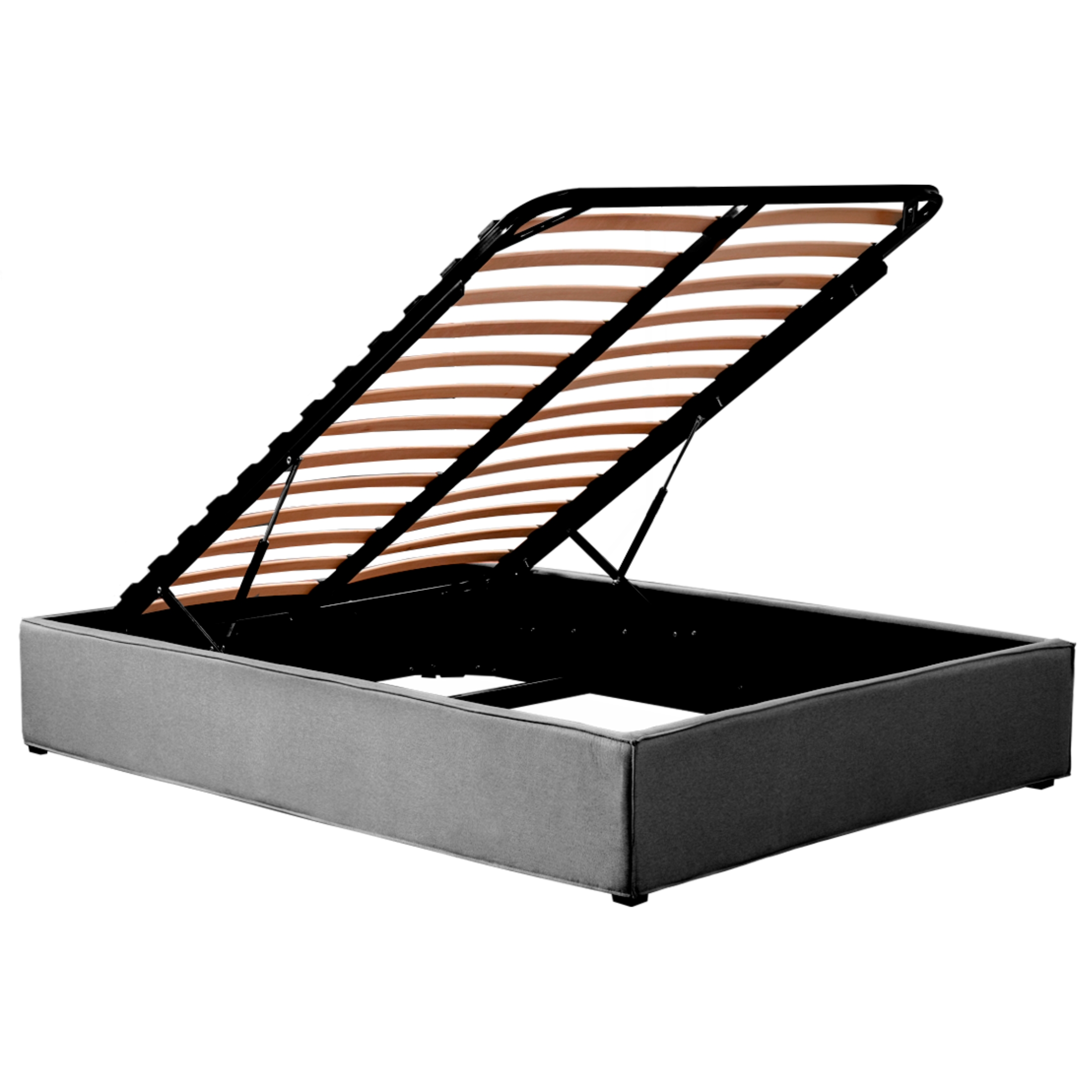 Base para Cama Roomi Gris Individual con Almacenamiento