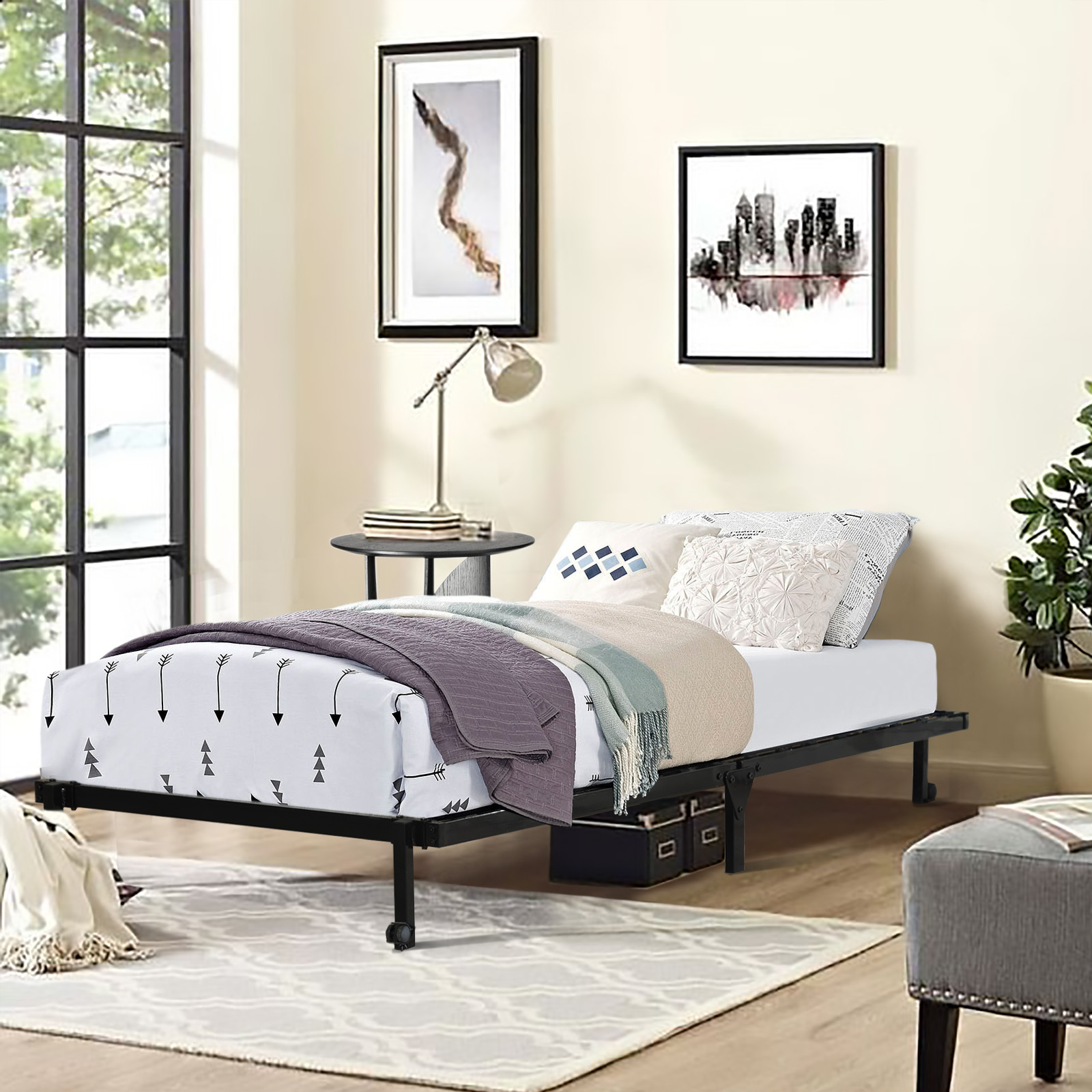 Foto 6 pulgar | Cama Base Lia Single Bk Homemake Negra