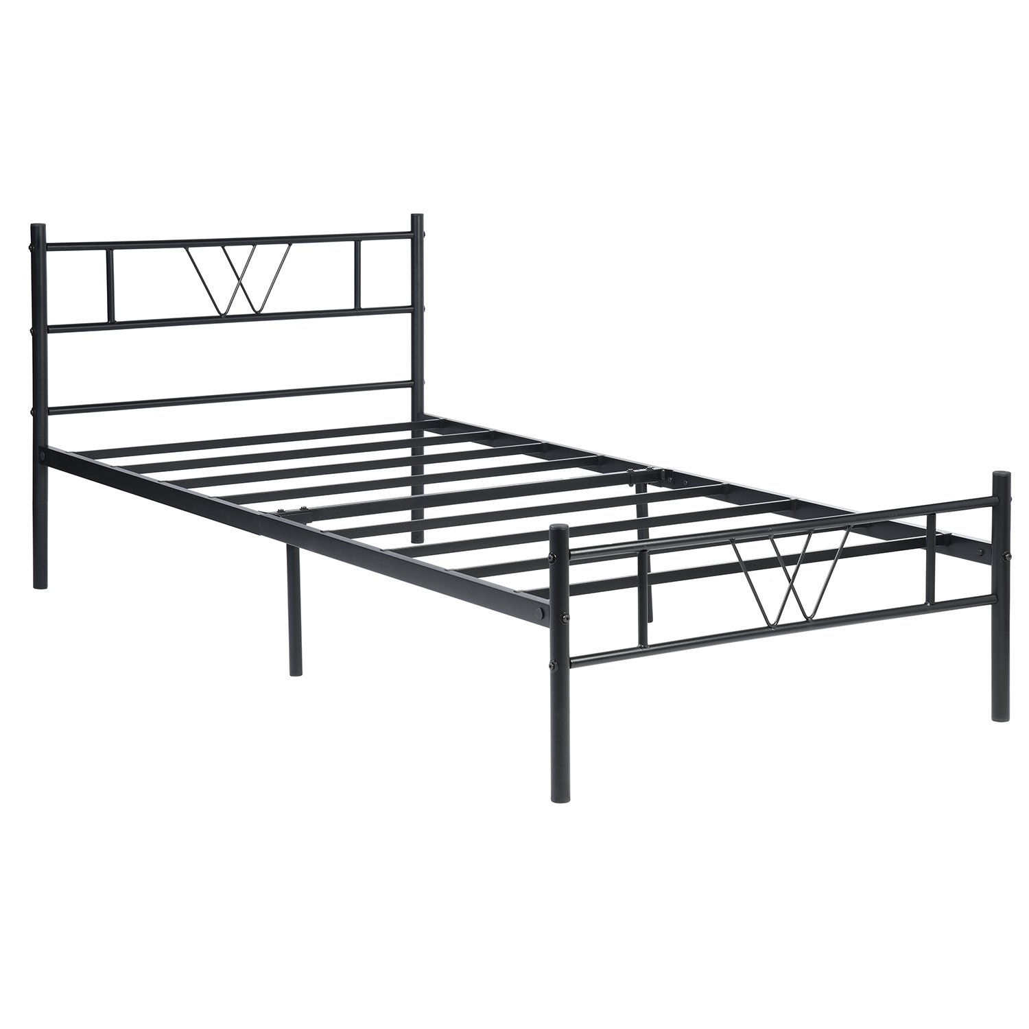 Foto 2 pulgar | Cama de Bases Koke Twin Black Homemake Negro 197 x 99 x 80 cm