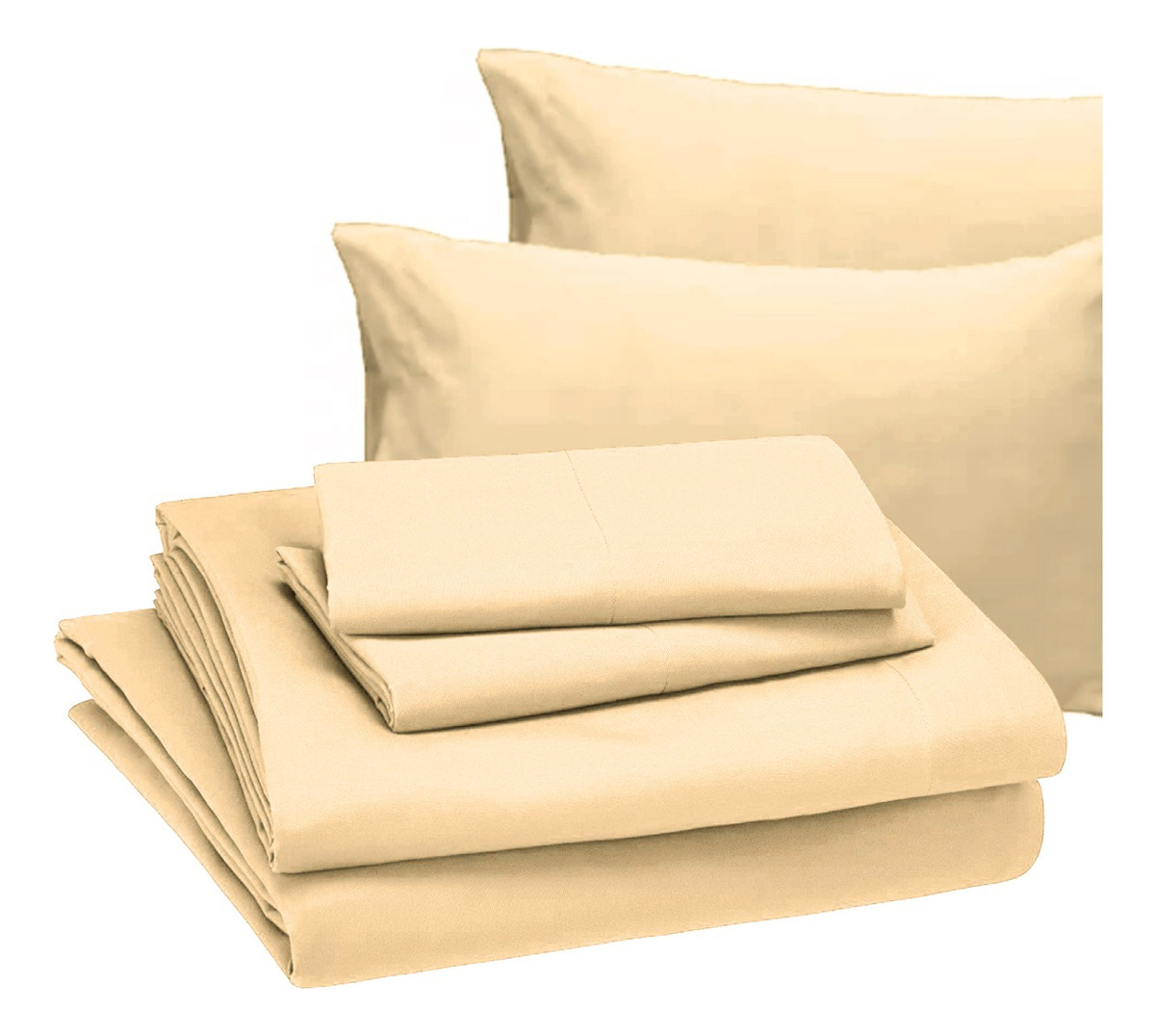 Foto 2 pulgar | Sabanas Matri 1800 Hilos Tira Bordada, Marca Twin Brothers Liso  King Beige