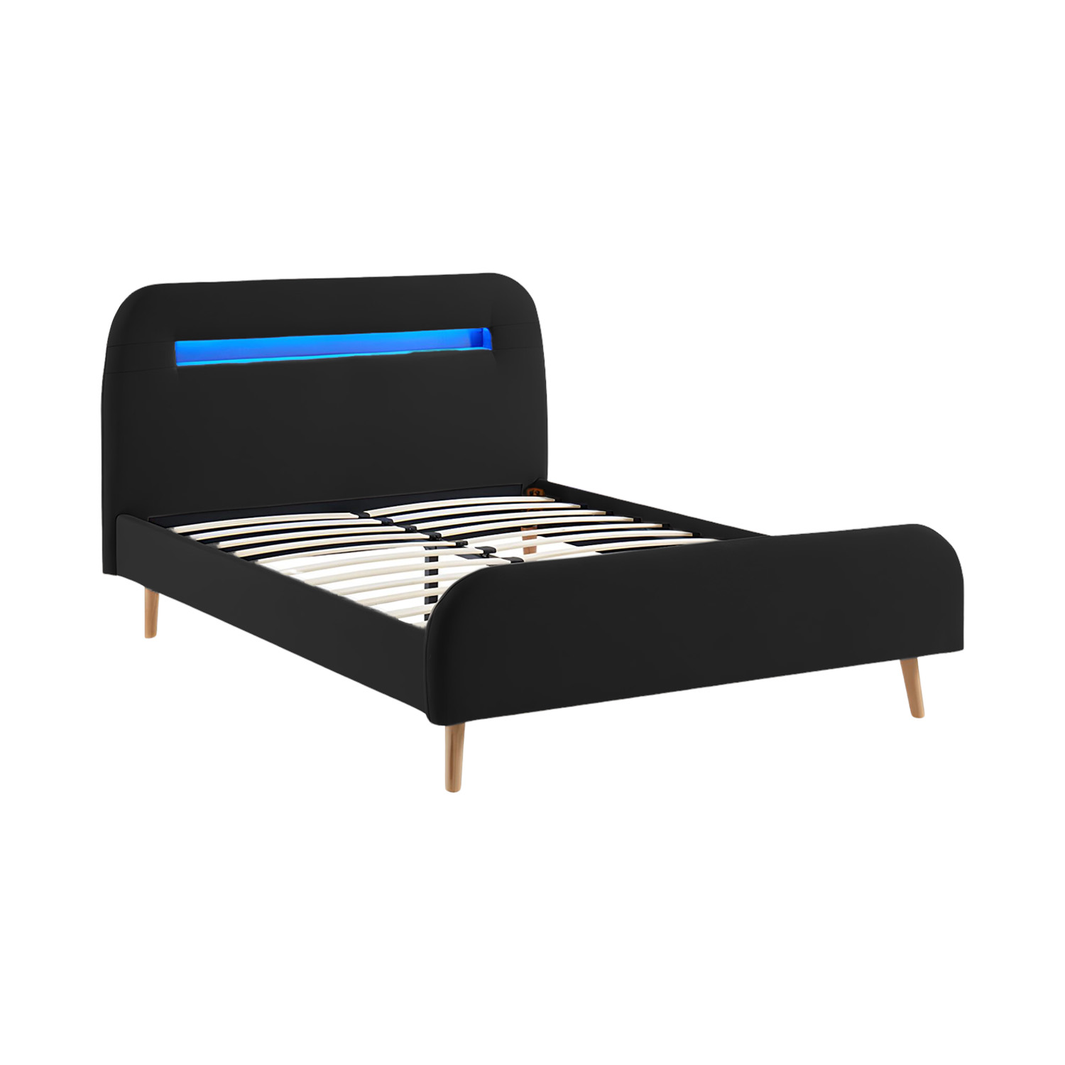 Foto 2 pulgar | Base para Cama King Size Bossa Diamond Negro con Luces Led