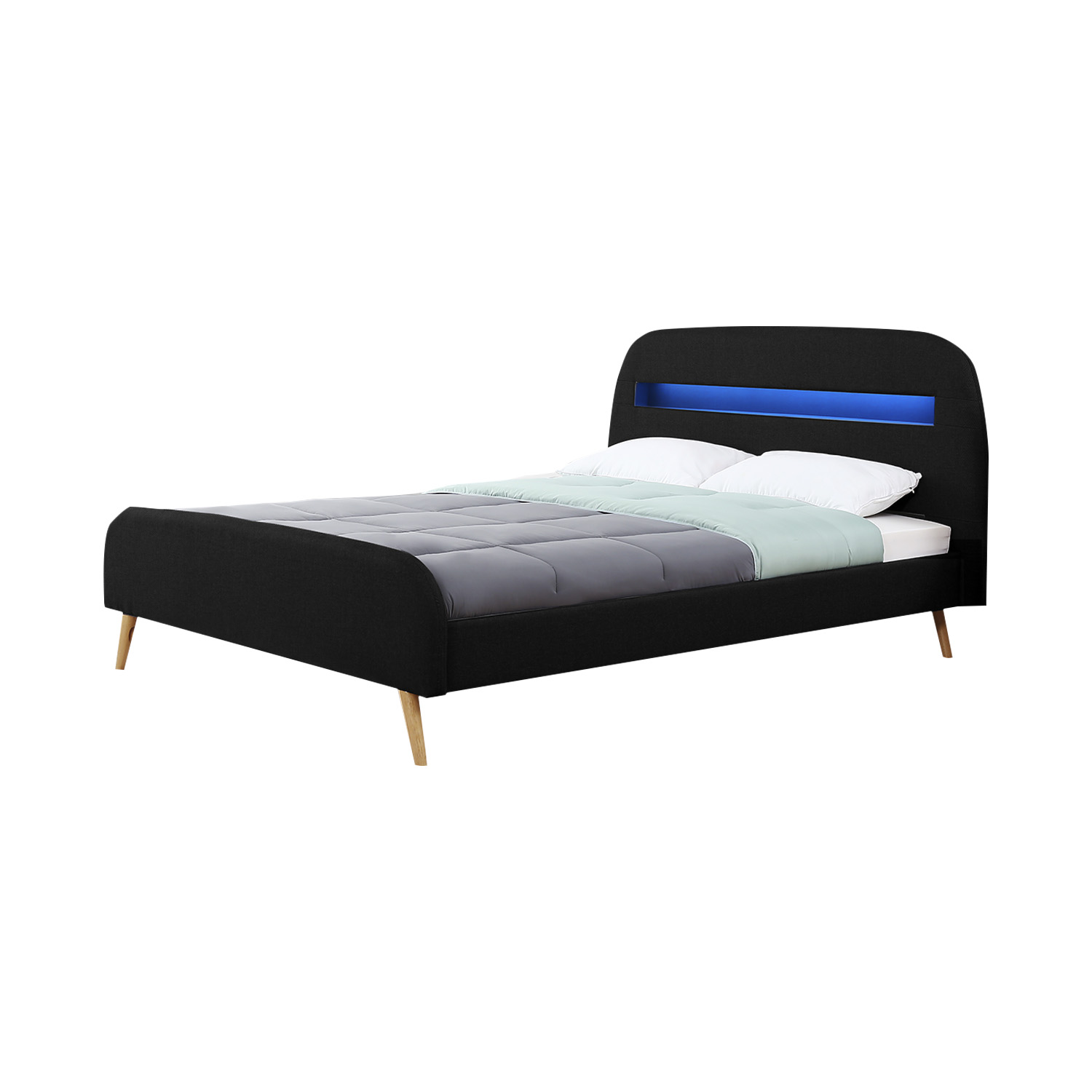 Foto 3 pulgar | Base para Cama King Size Bossa Diamond Negro con Luces Led