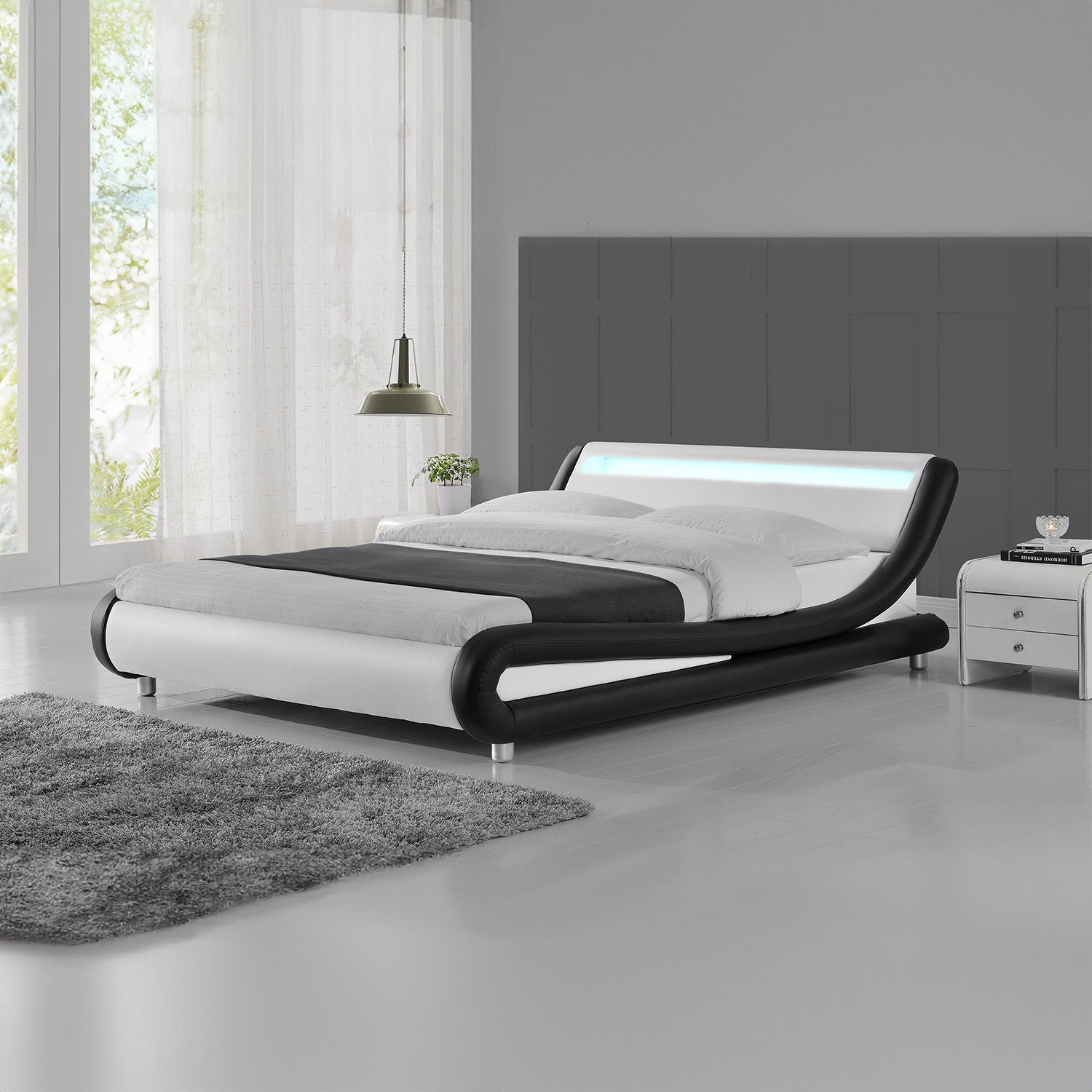 Foto 3 | Base para Cama King Size Bossa Tessa Blanco con Luces Led