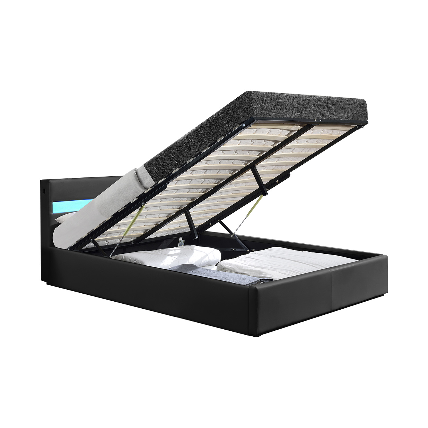 Foto 4 pulgar | Base para Cama King Size Bossa Galaxy con Luces Led/ Almacenamiento/ Bocina/ Bluetooth