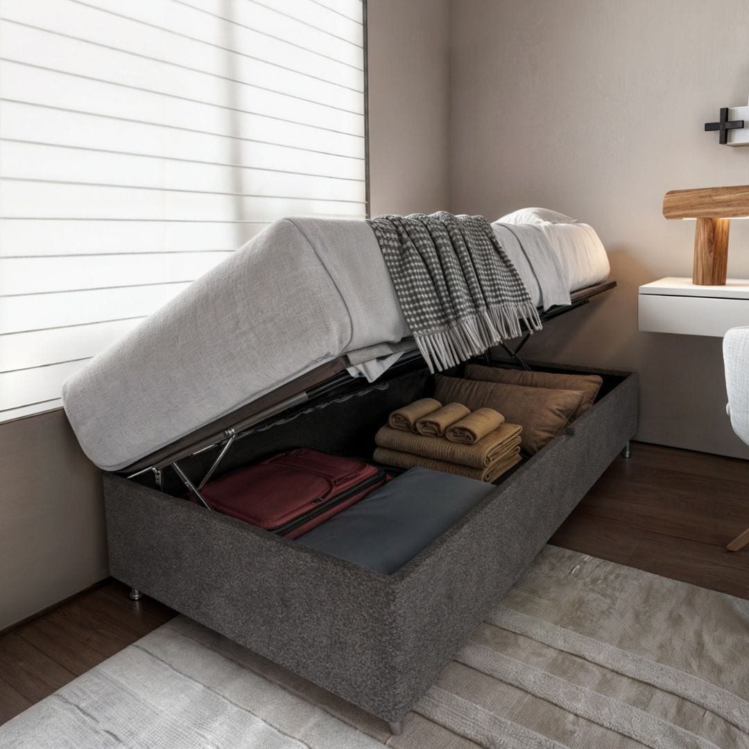 Cama Baúl Jaco Londres Gris Individual $8,499