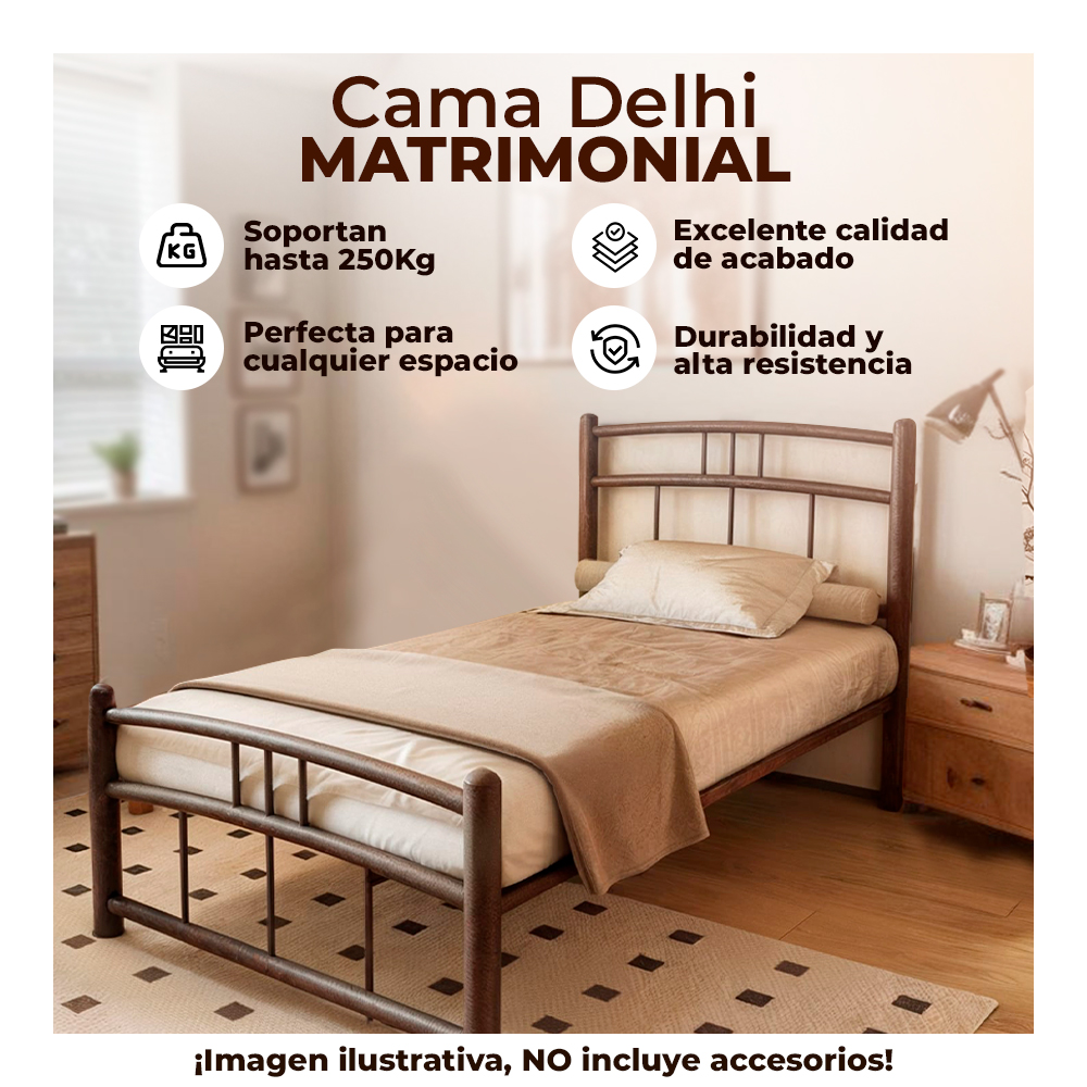 Foto 6 | Cama Jaco Delhi Matrimonial Chocolate