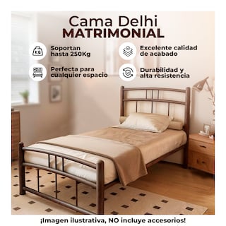 Foto 6 | Cama Jaco Delhi Matrimonial Chocolate